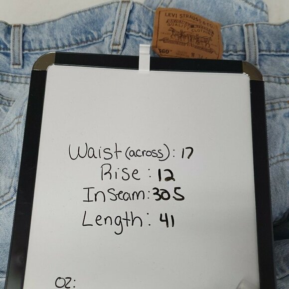 Vintage Levis Orange Tab 560 Loose Fit Tapered Leg Light Blue Jeans Size 34x30 - Picture 9 of 10